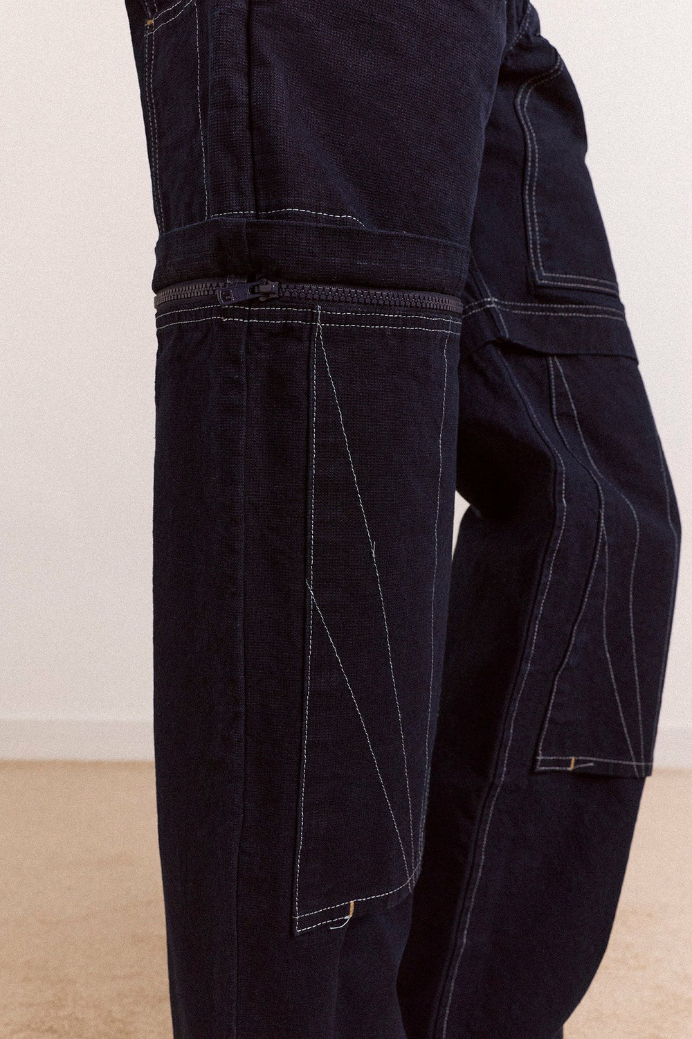 laura workwear denim zip off jeans