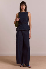 straight leg augusta jeans - dark indigo