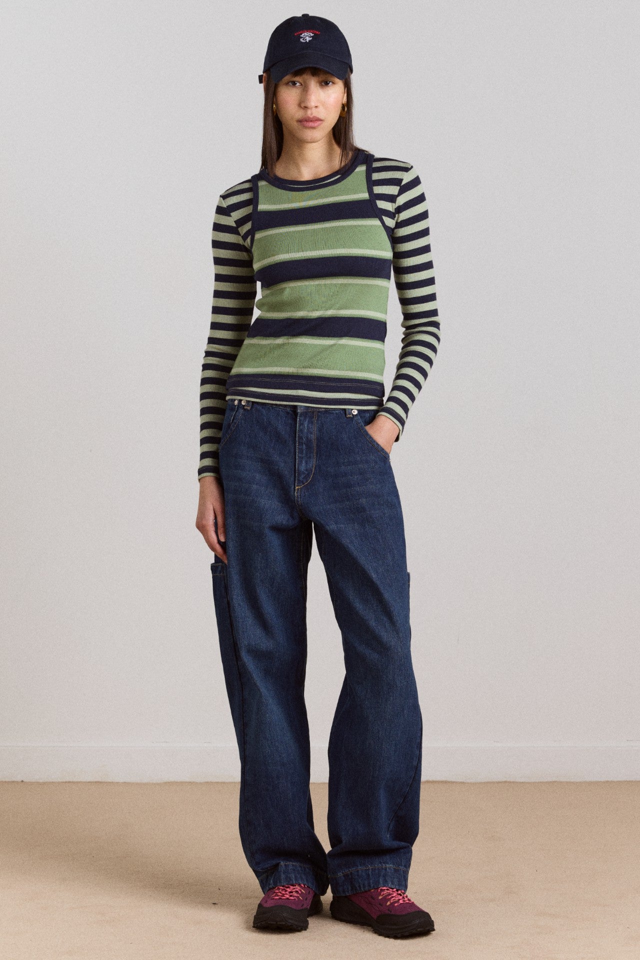 nina jean - authentic mid blue wash