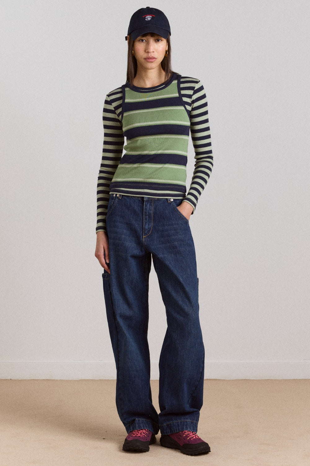 nina jean - authentic mid blue wash