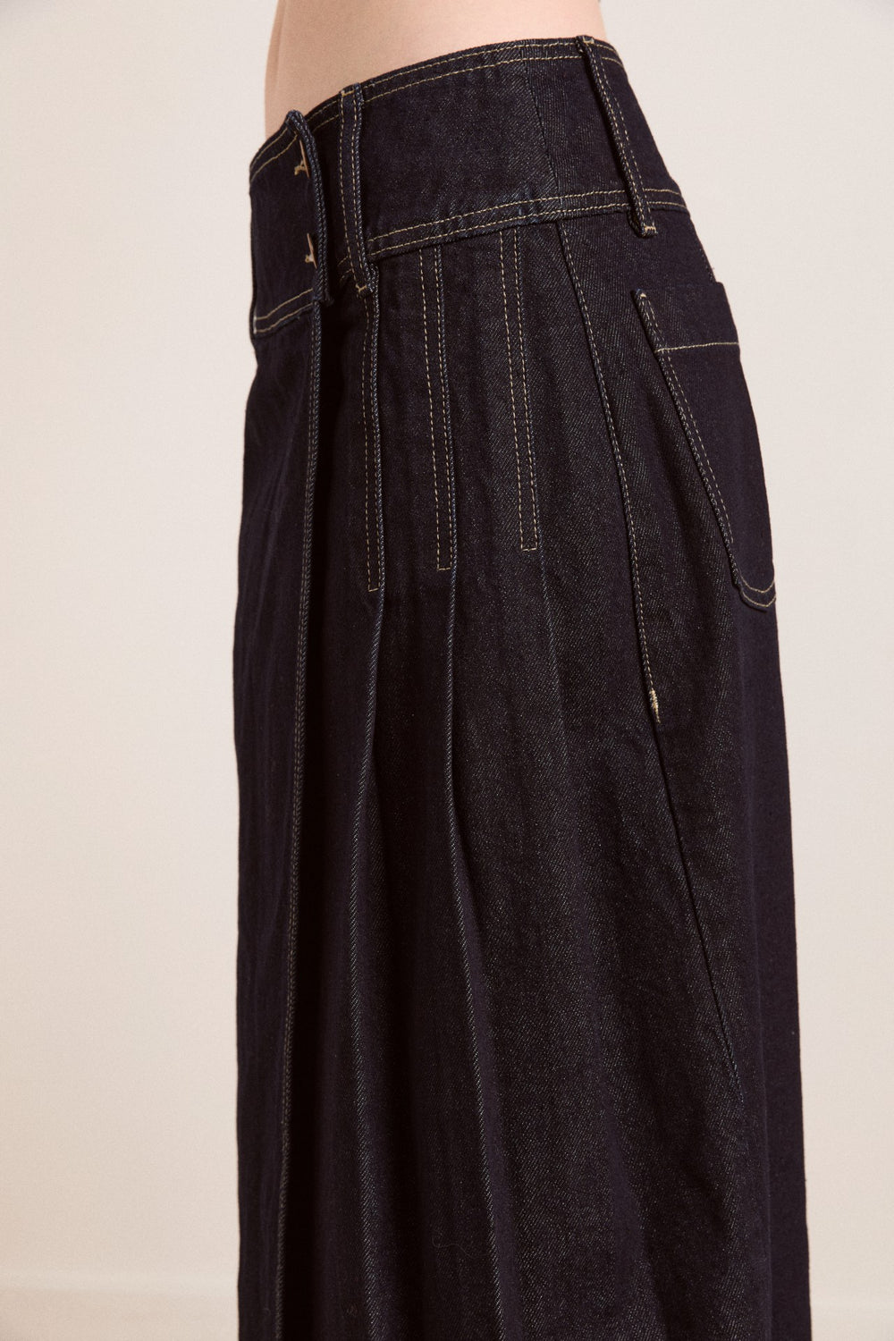 raye denim skirt - dark indigo
