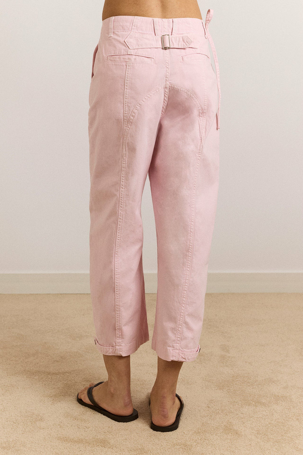 yves capri trouser - pink