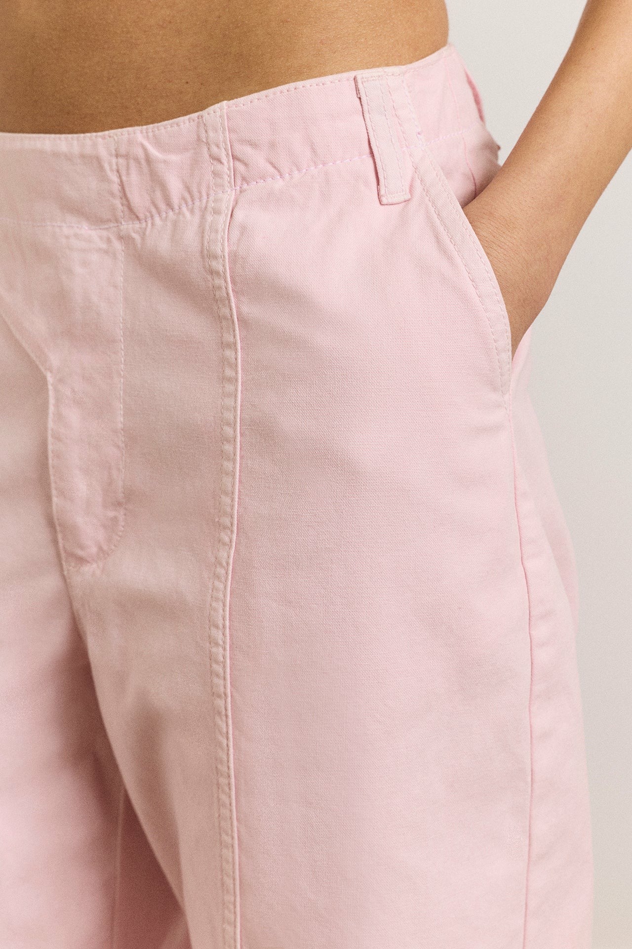 yves capri trouser - pink