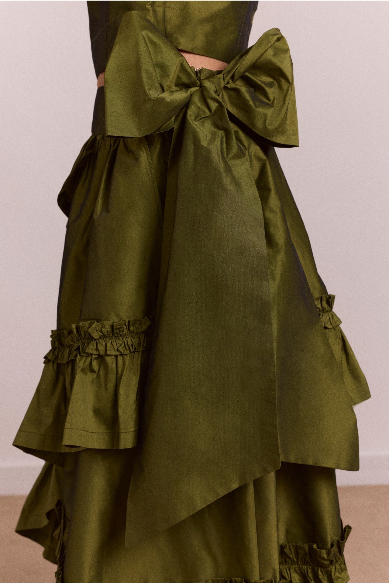 constance midi skirt - olive