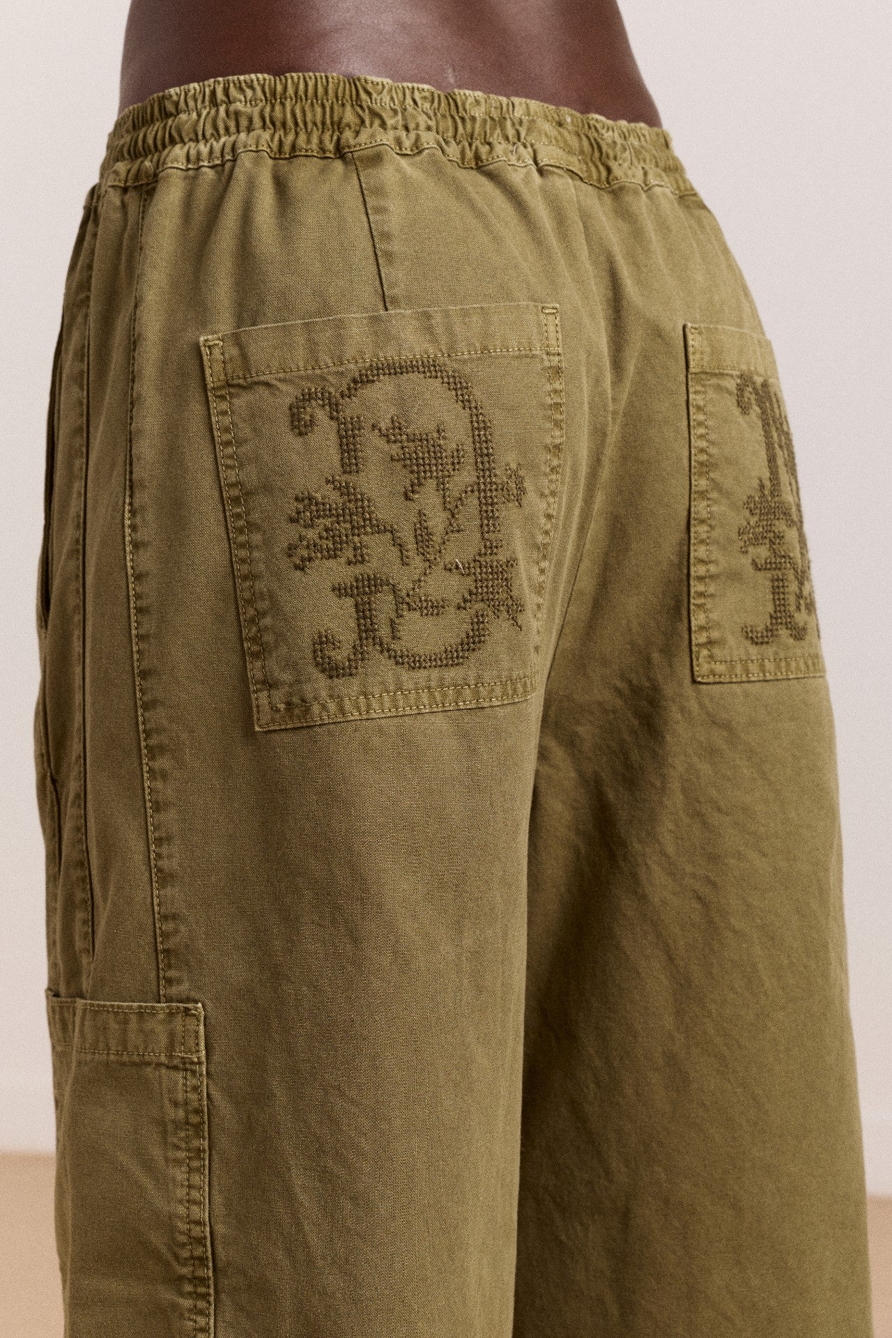 felix twill trousers - olive