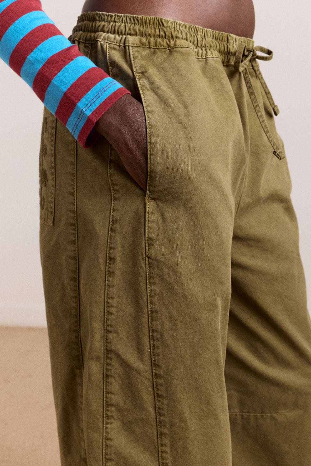 felix twill trousers - olive