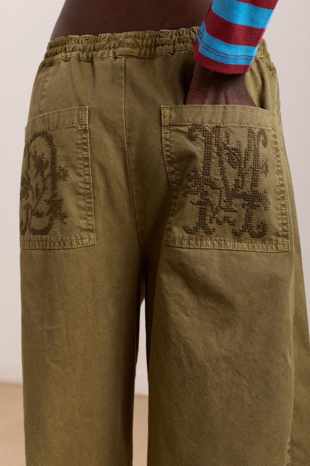 felix twill trousers - olive
