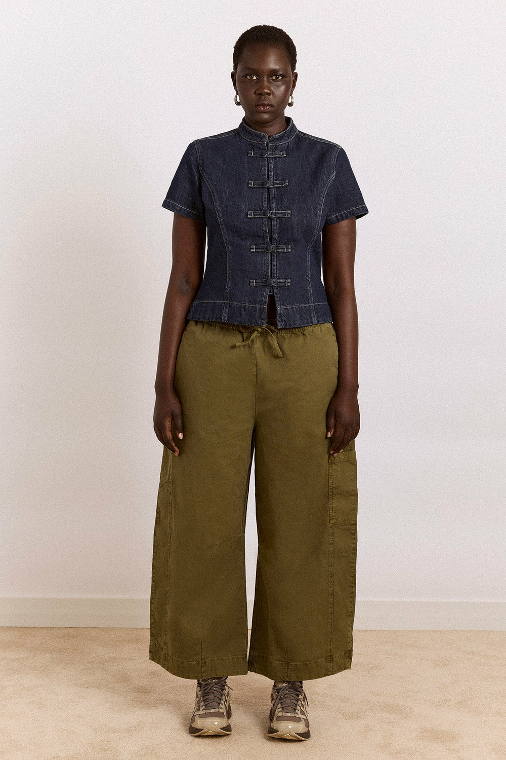 felix twill trousers - olive