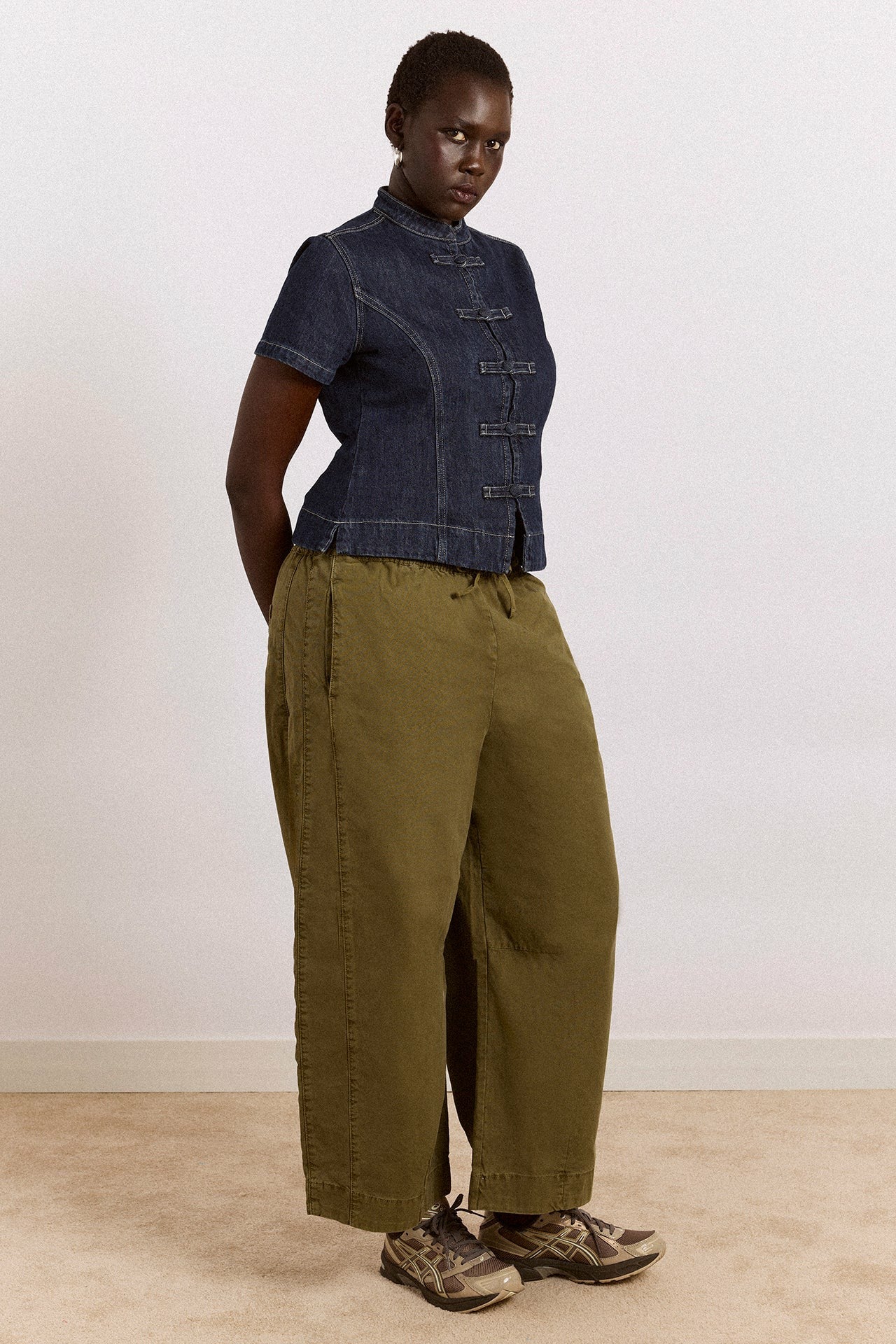 felix twill trousers - olive