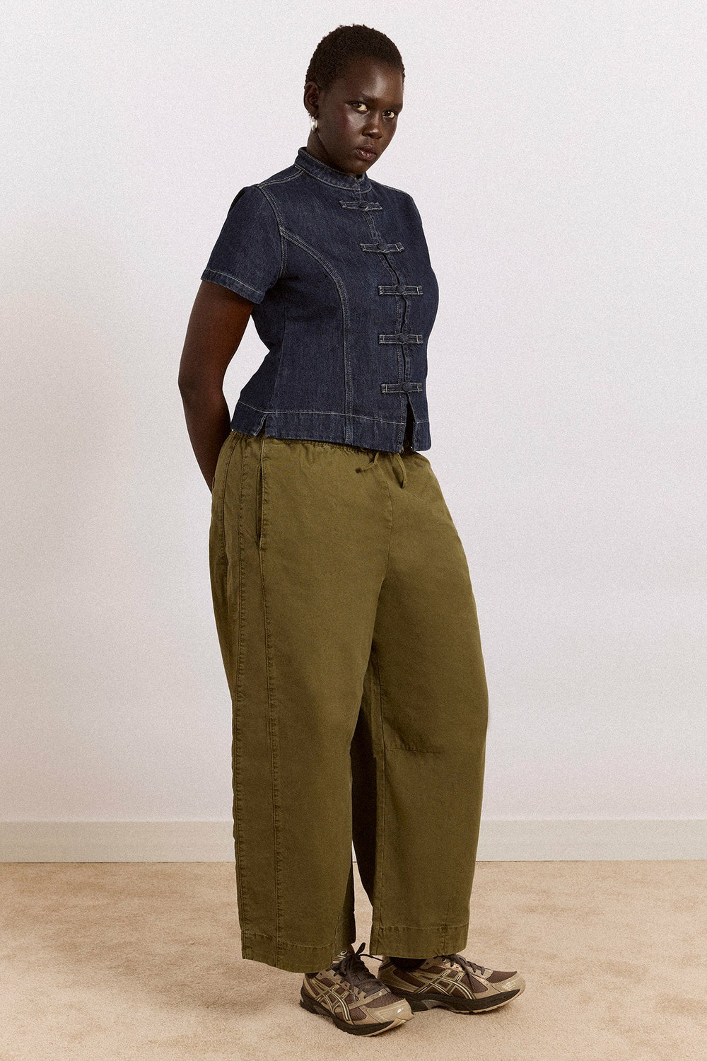 felix twill trousers - olive