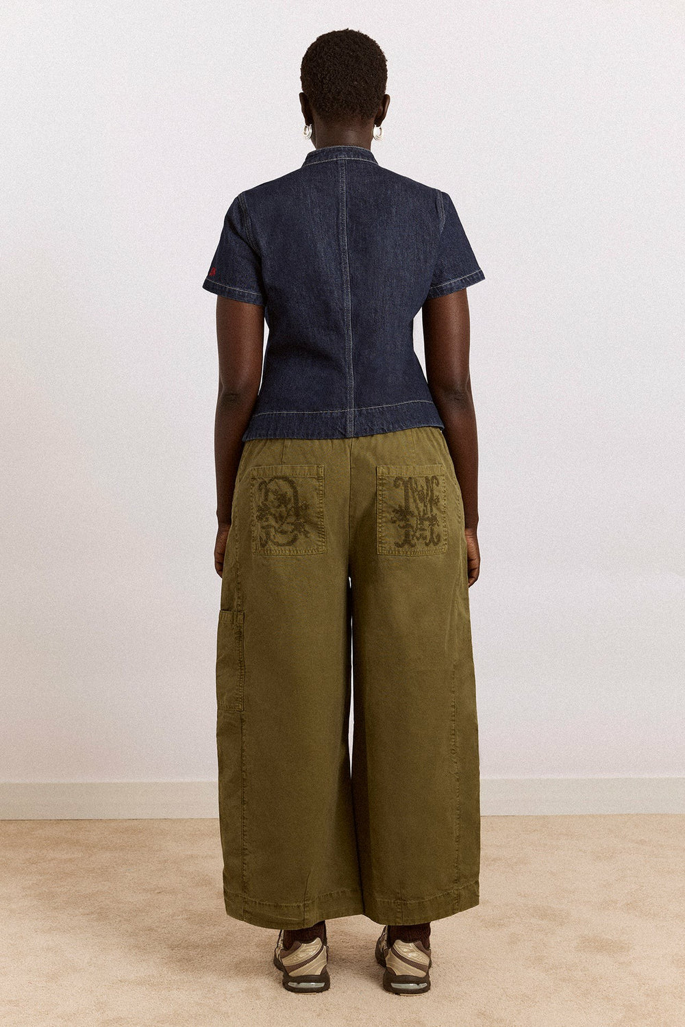 felix twill trousers - olive