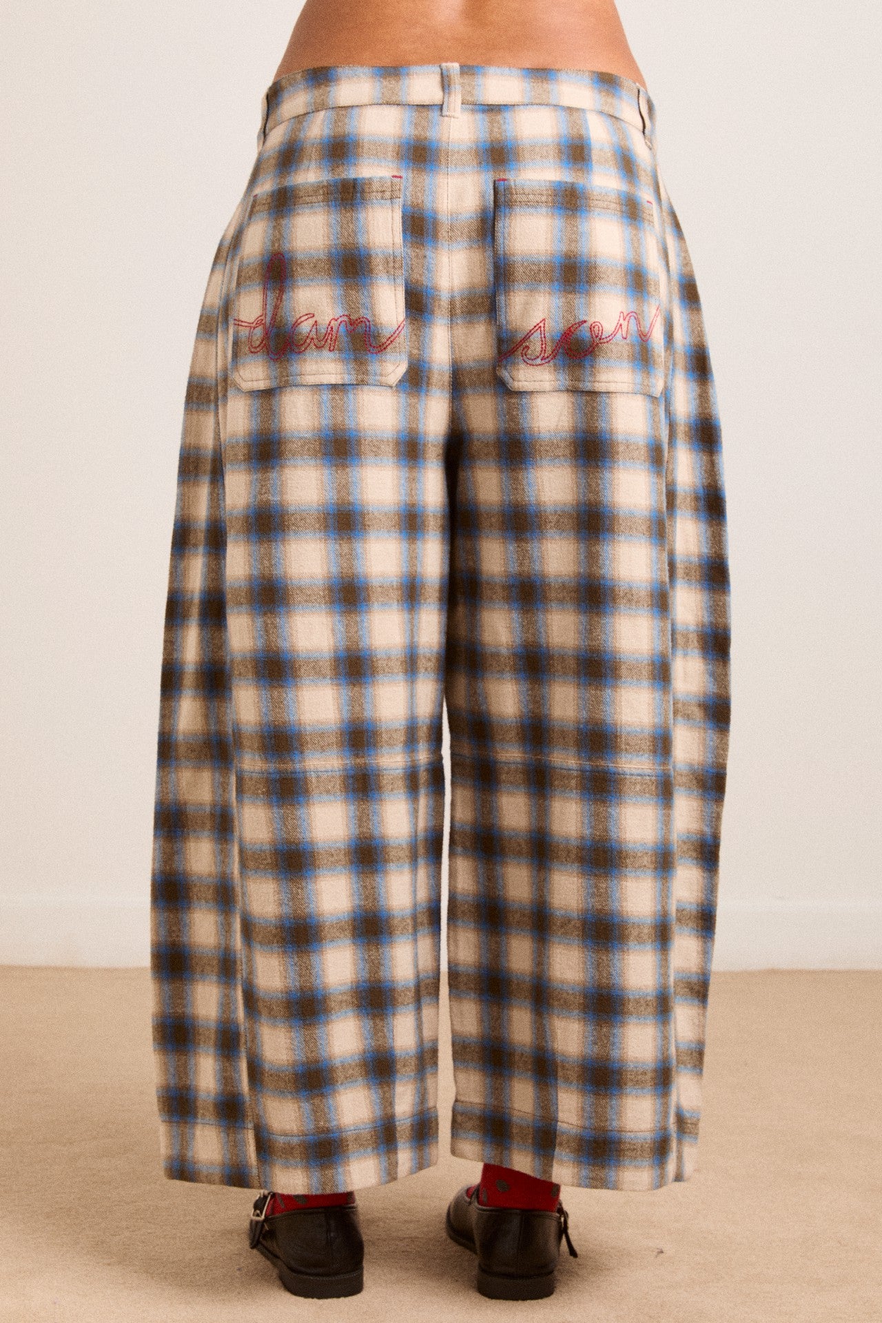 mara trouser - blur brushed check