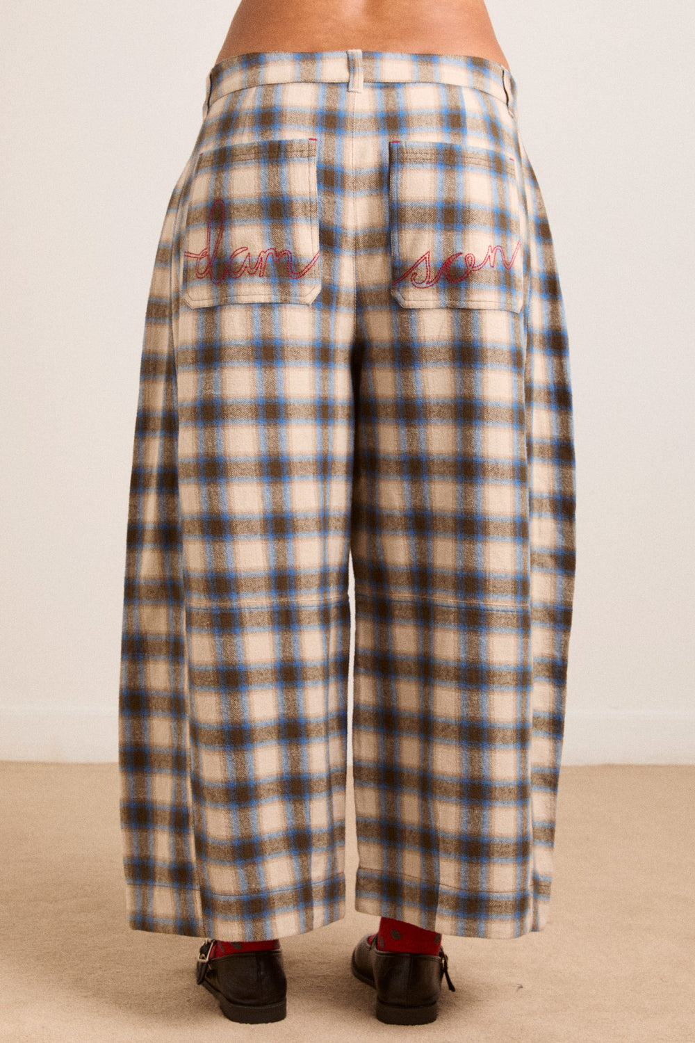 mara trouser - blur brushed check