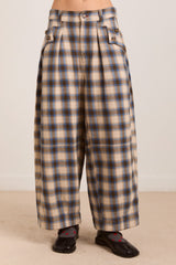 mara trouser - blur brushed check