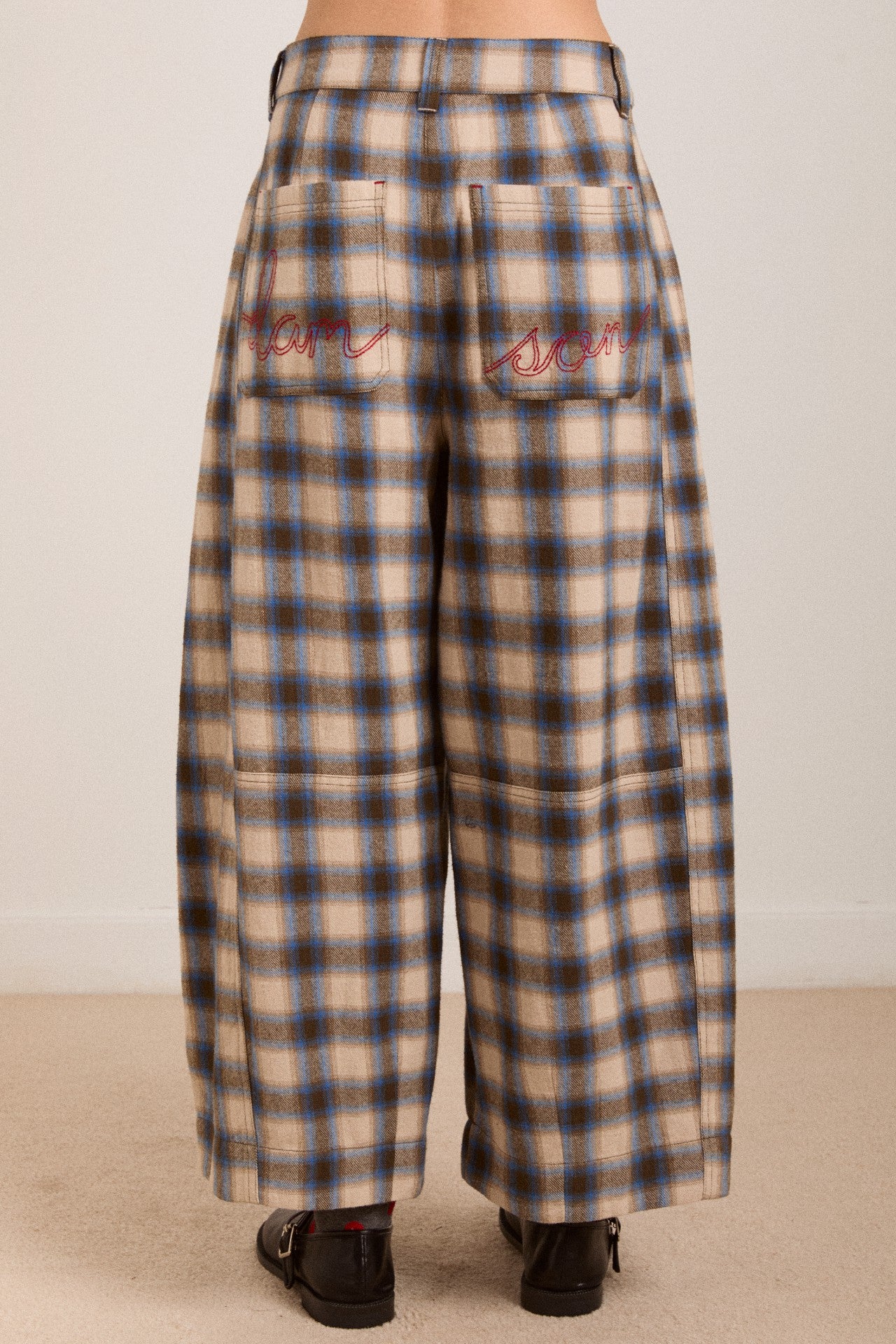 mara trouser - blur brushed check