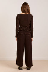 piper waffle jogger - chocolate
