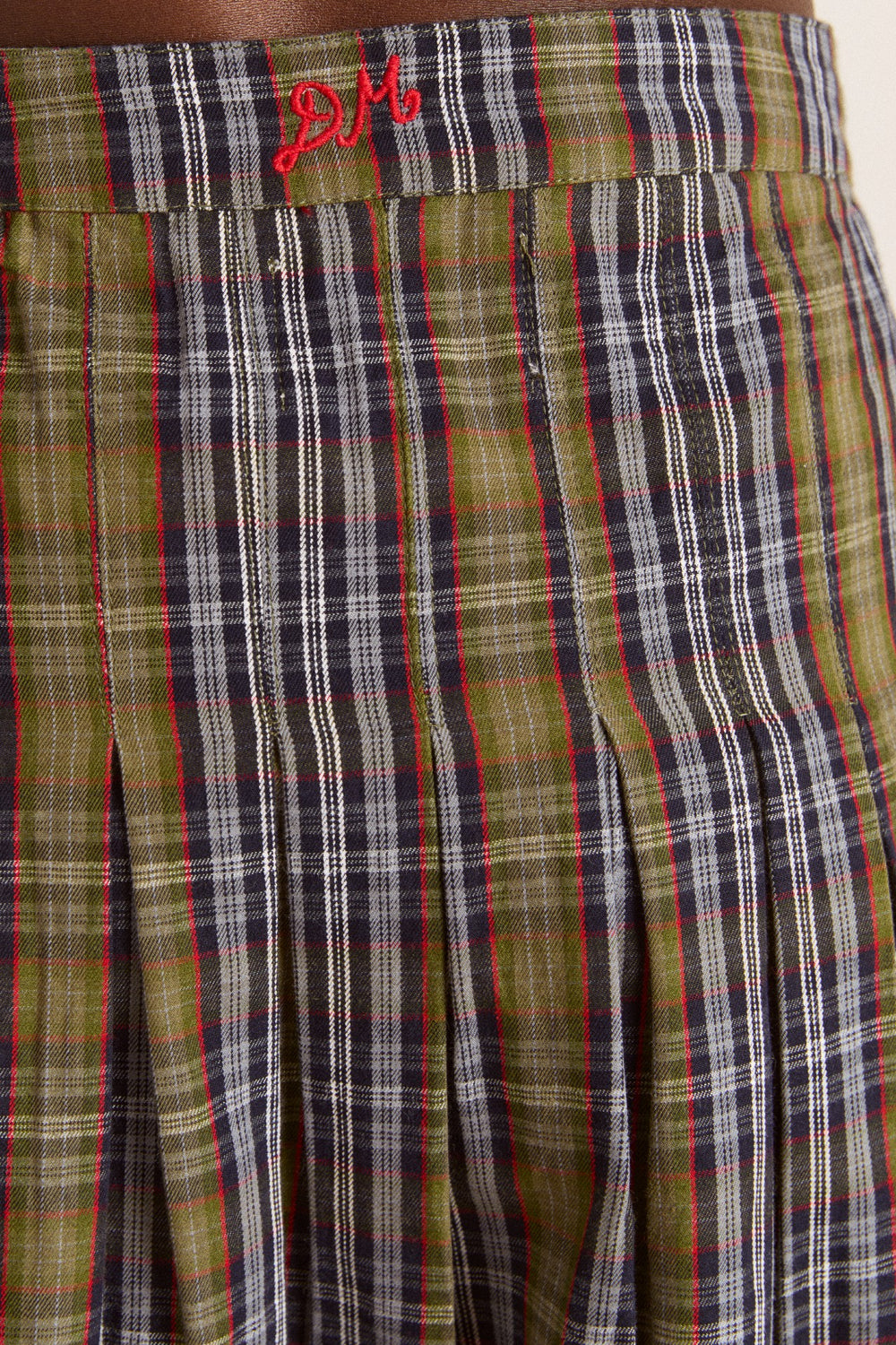 josie midi skirt - multi check