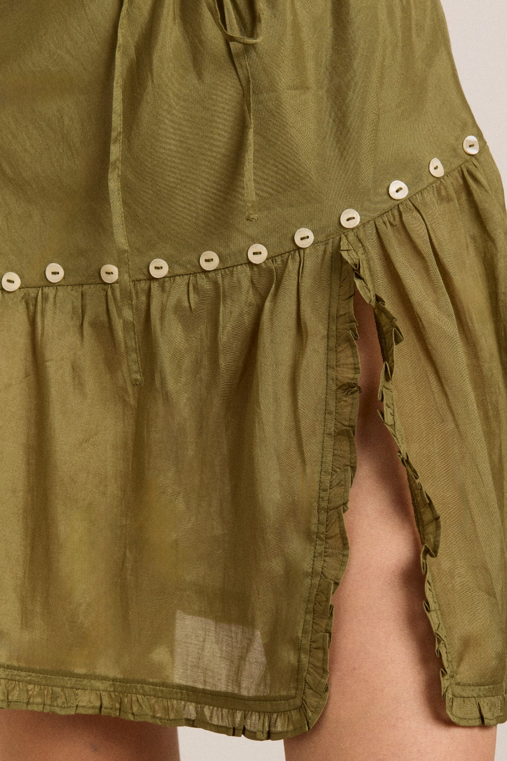 evelyn sheer skirt - olive