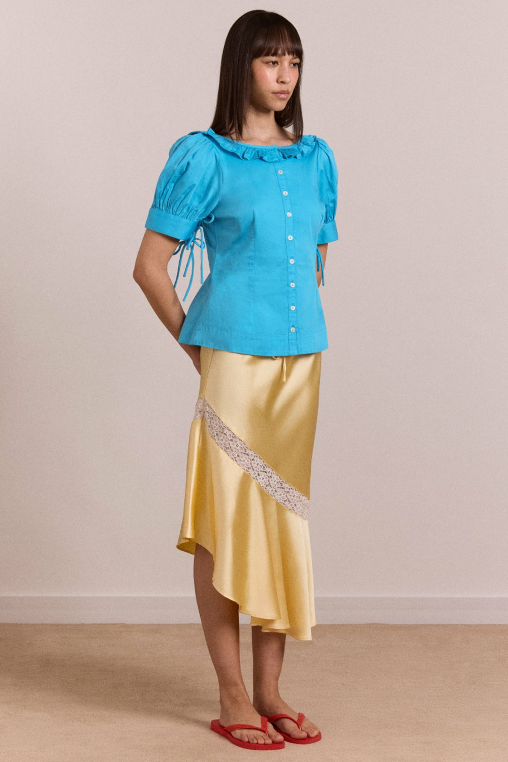 anke blouse - river blue