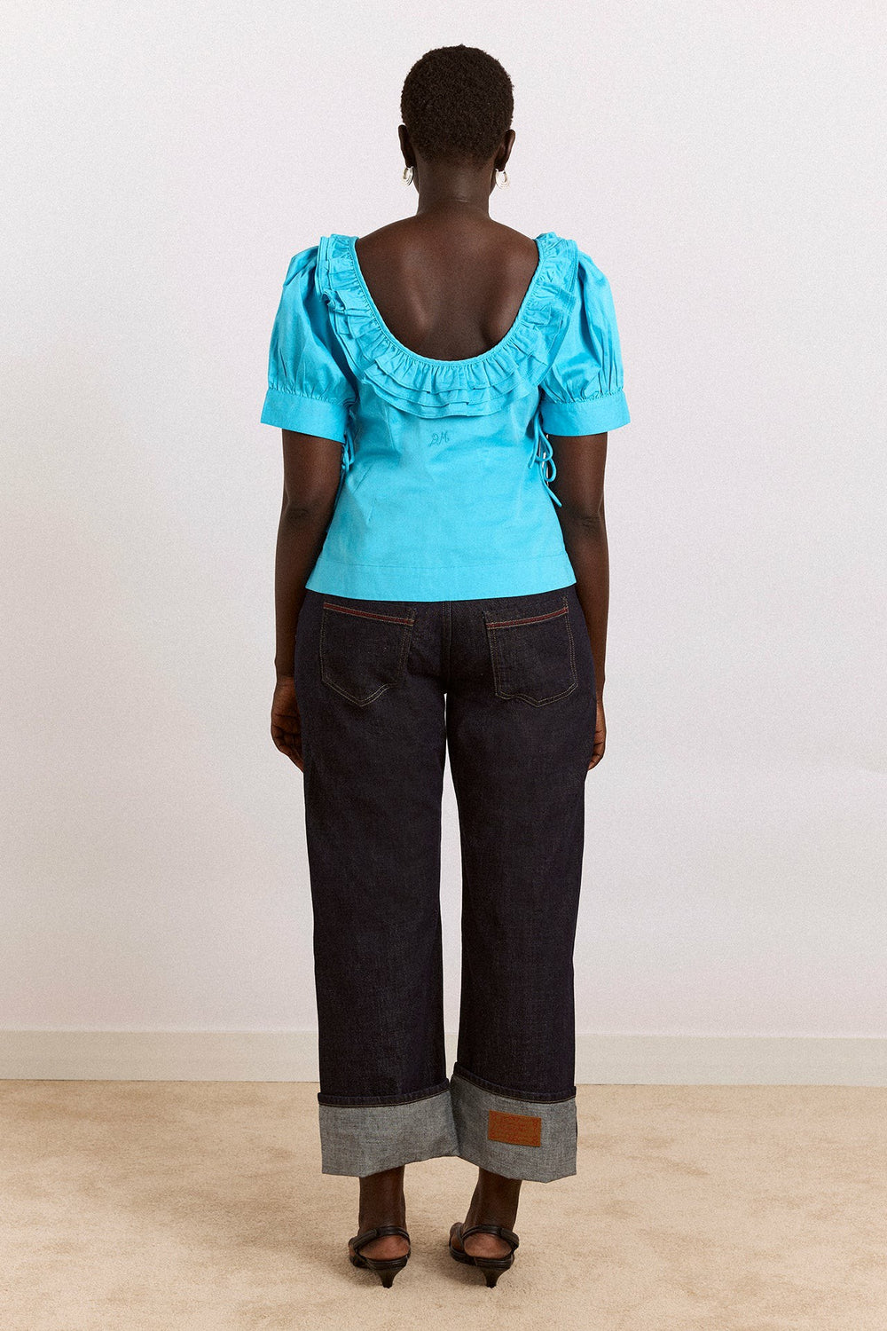 anke blouse - river blue