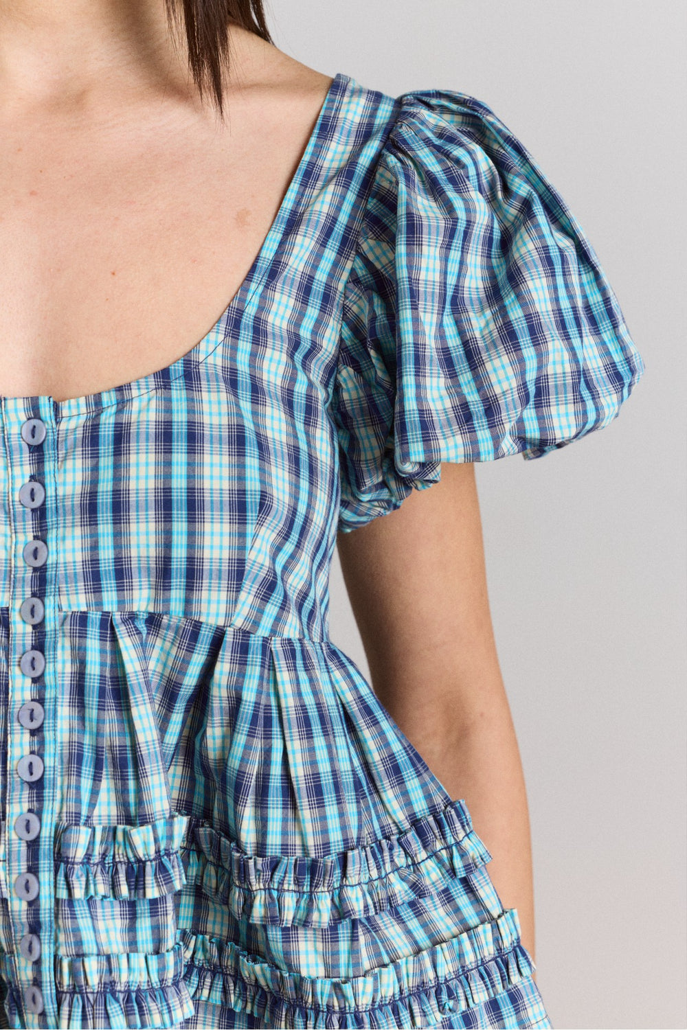 summer joy blouse- tomboy check