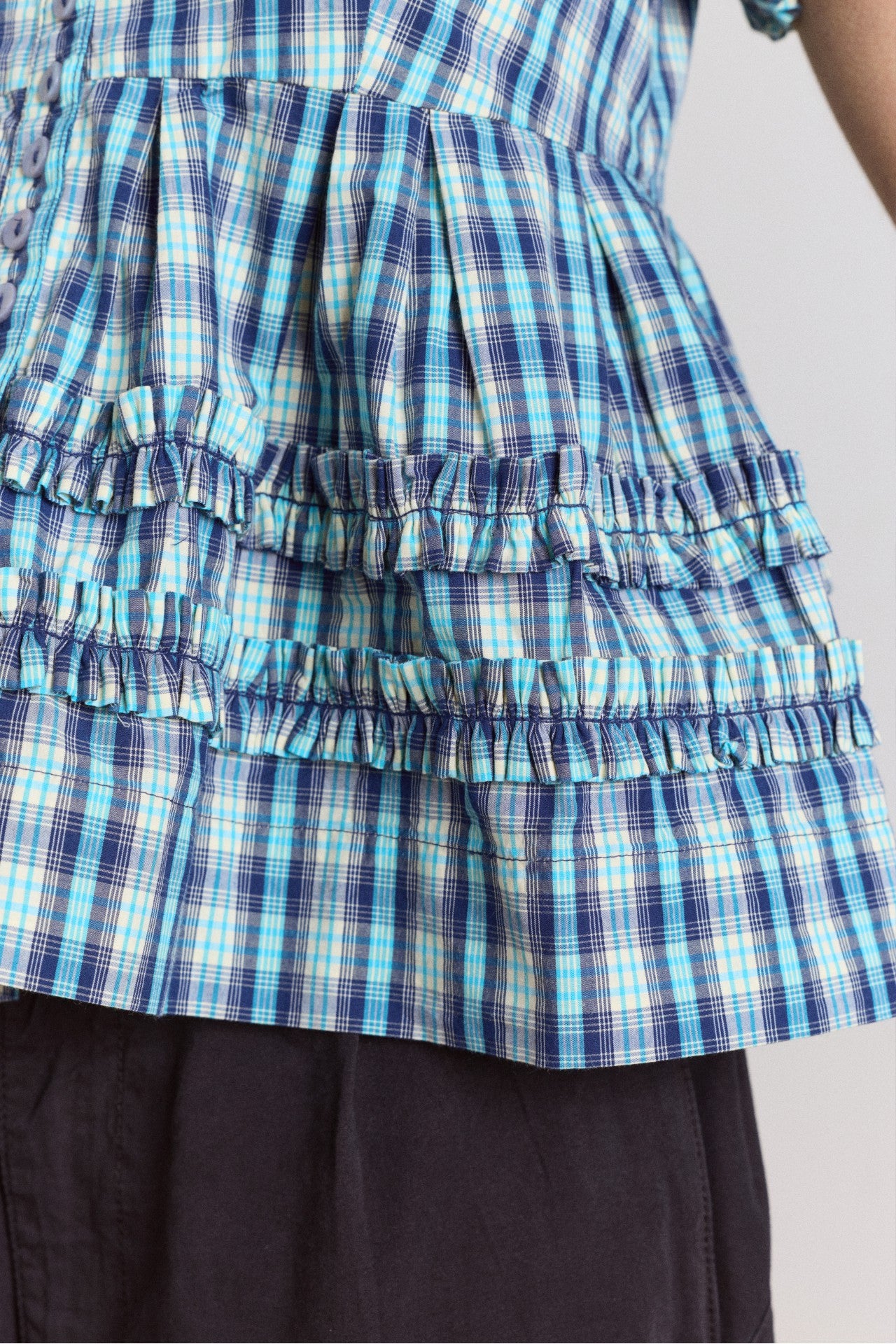 summer joy blouse- tomboy check