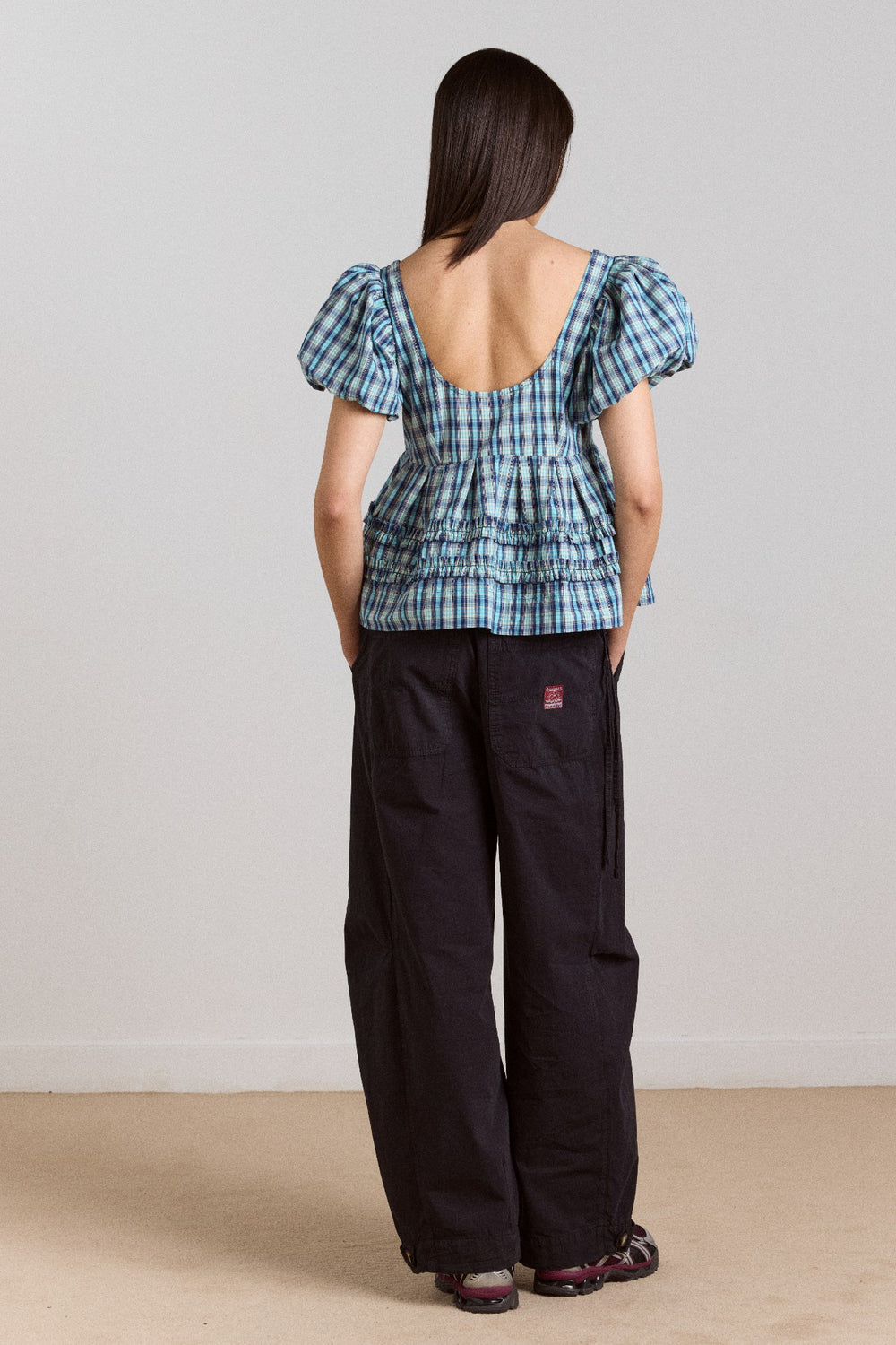 summer joy blouse- tomboy check