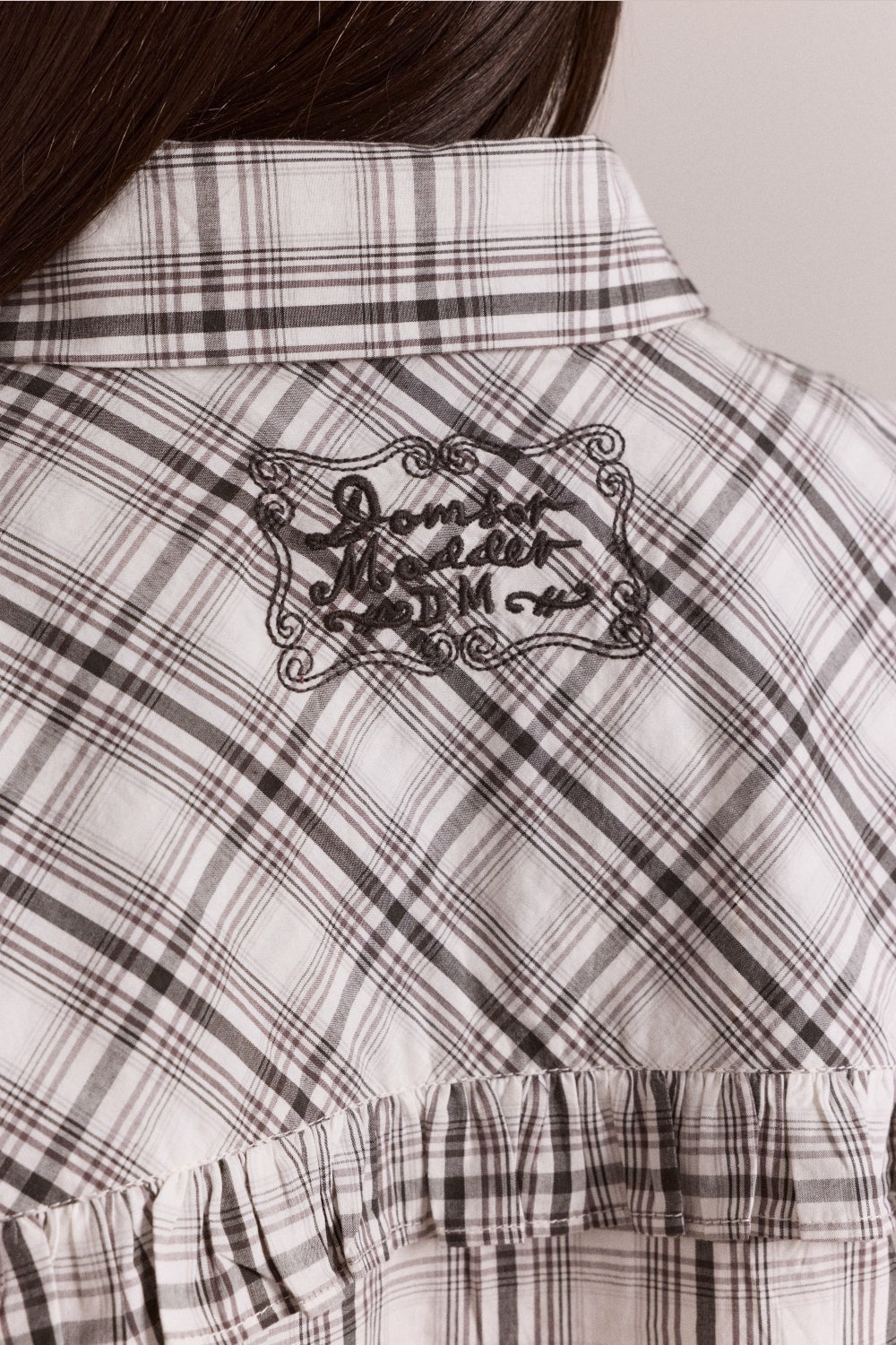 kirby shirt - greyscale check