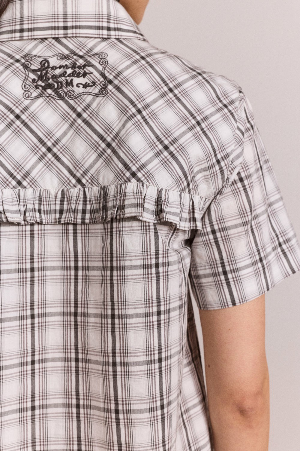 kirby shirt - greyscale check
