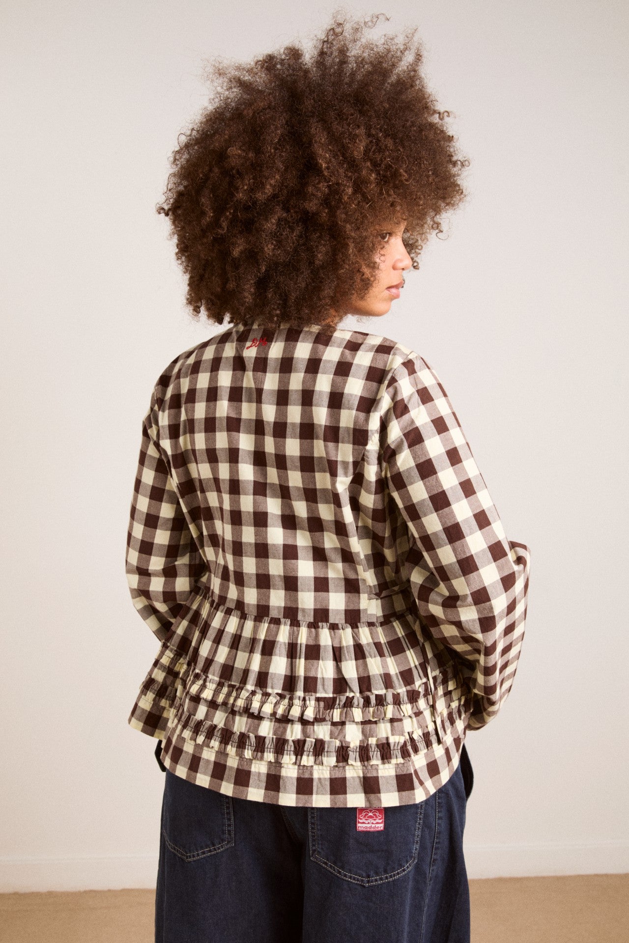 madison blouse - butter gingham