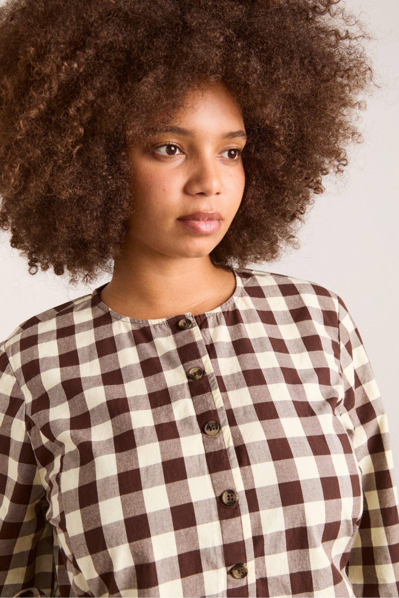 madison blouse - butter gingham