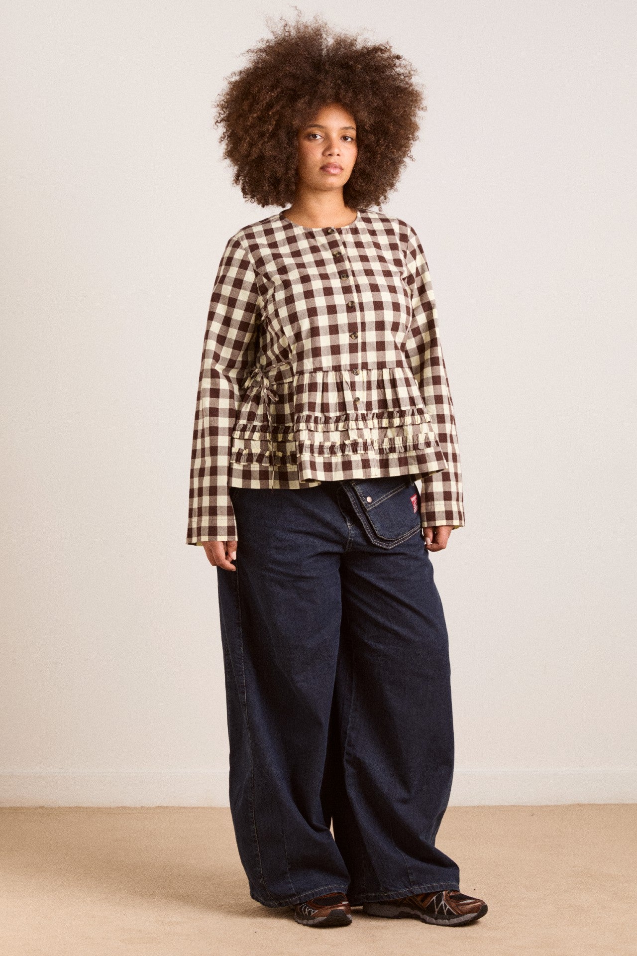 madison blouse - butter gingham
