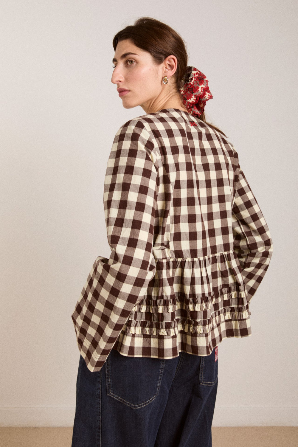 madison blouse - butter gingham