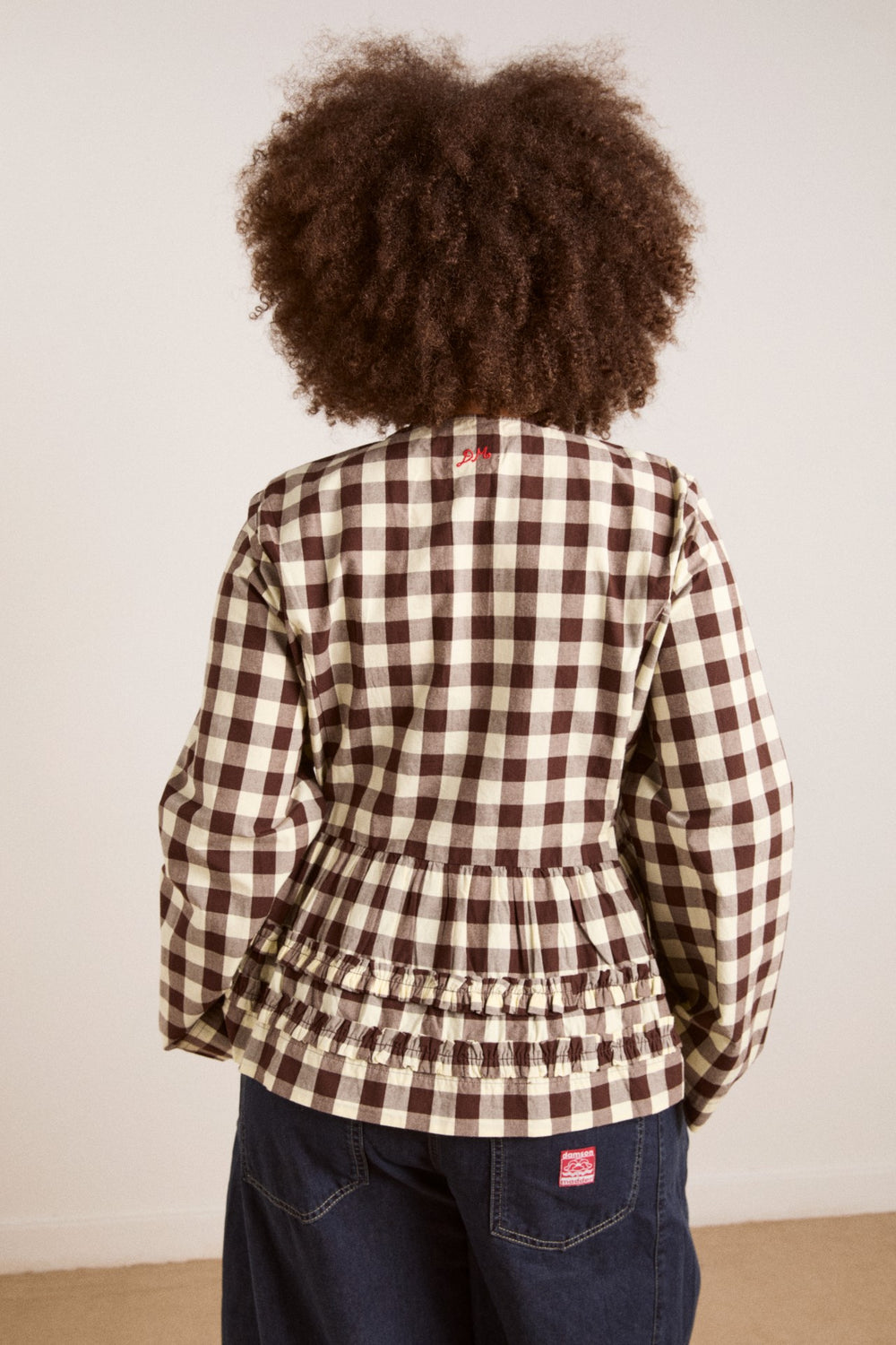 madison blouse - butter gingham