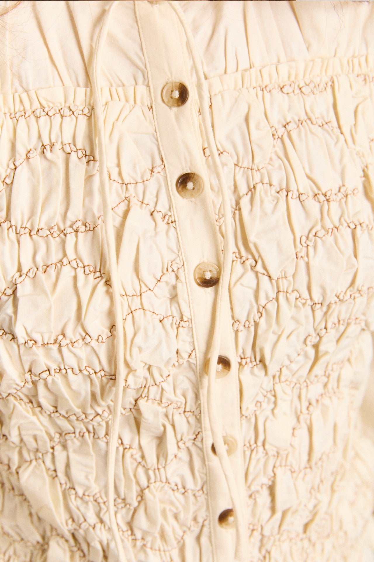 elliana smocked cardi - butter