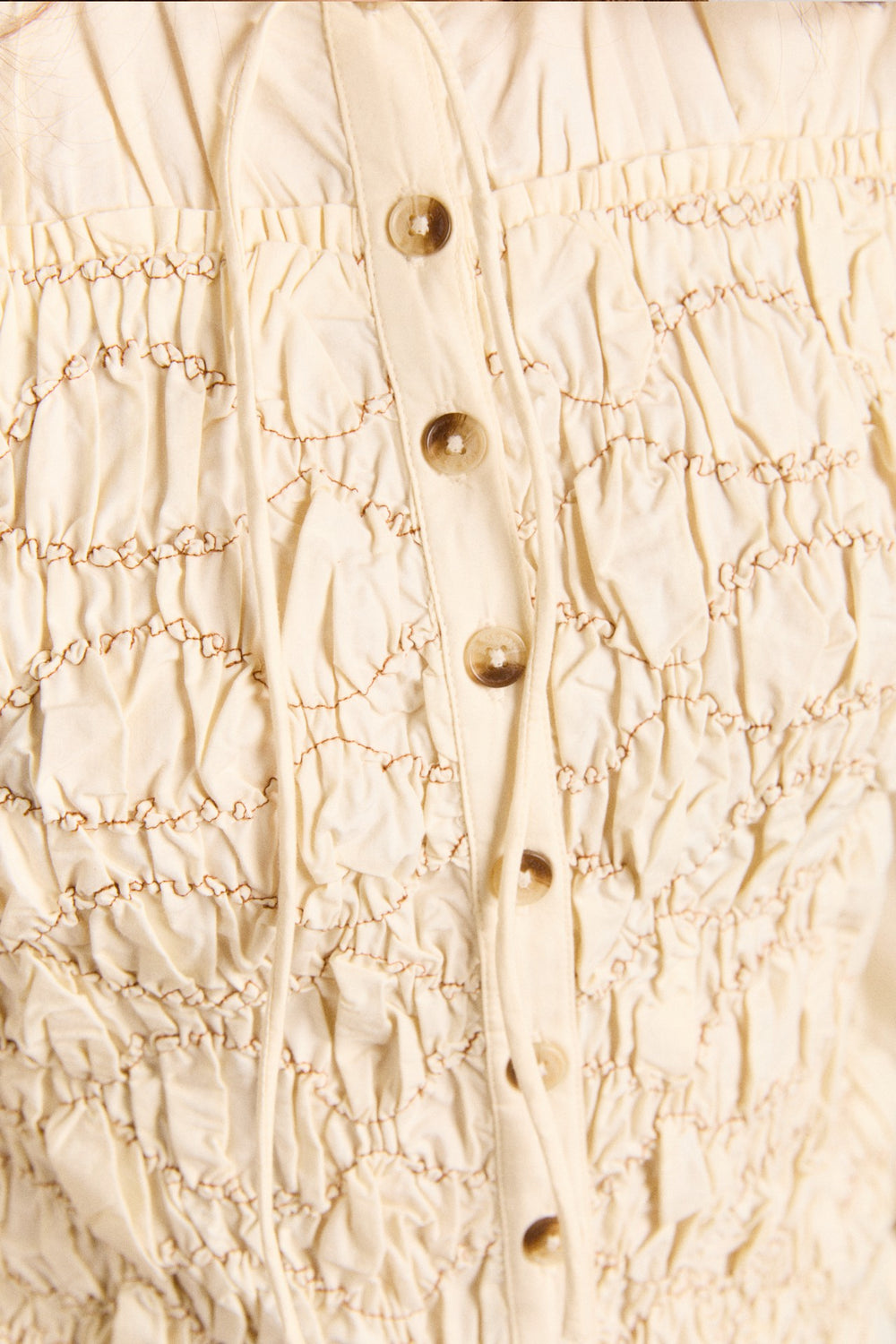 elliana smocked cardi - butter
