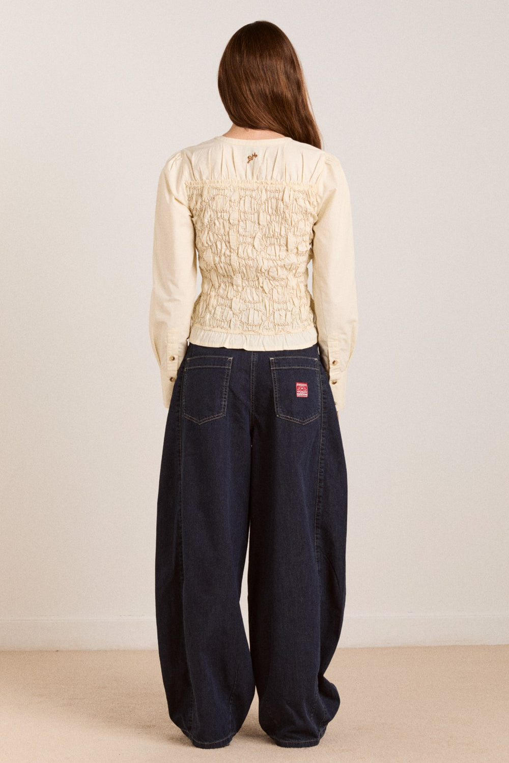elliana smocked cardi - butter