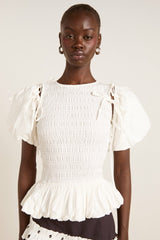 becca multi-way blouse - white