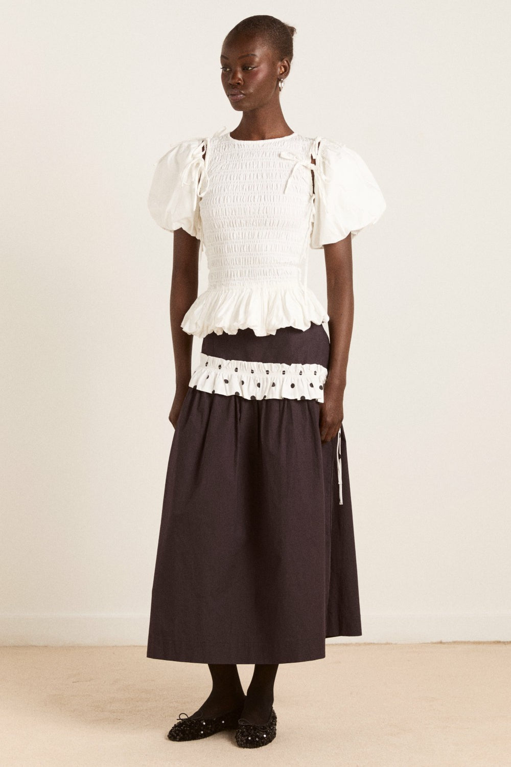 becca multi-way blouse - white
