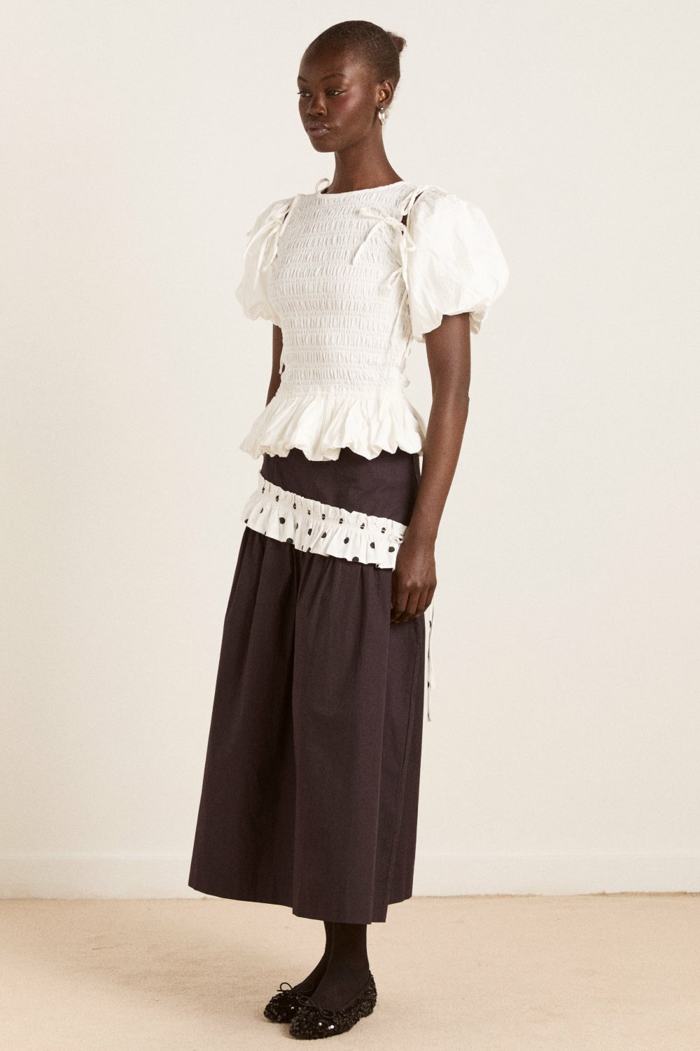 becca multi-way blouse - white