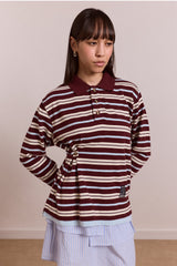 noah cinch layered rugby - choc stripe
