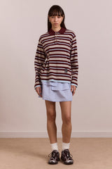 noah cinch layered rugby - choc stripe