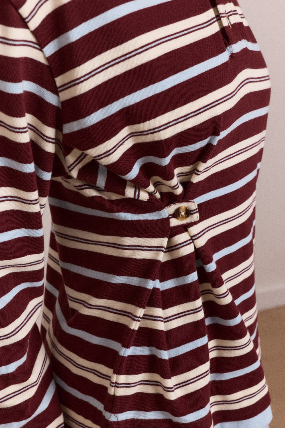 noah cinch layered rugby - choc stripe