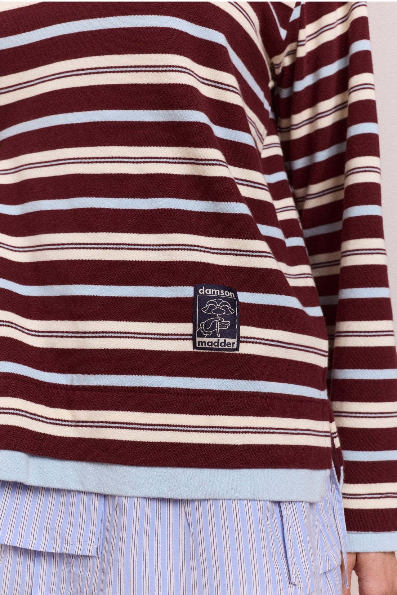 noah cinch layered rugby - choc stripe