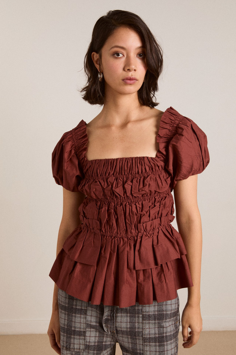 lyza blouse - brick