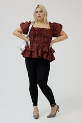lyza blouse - brick