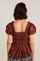 lyza blouse - brick