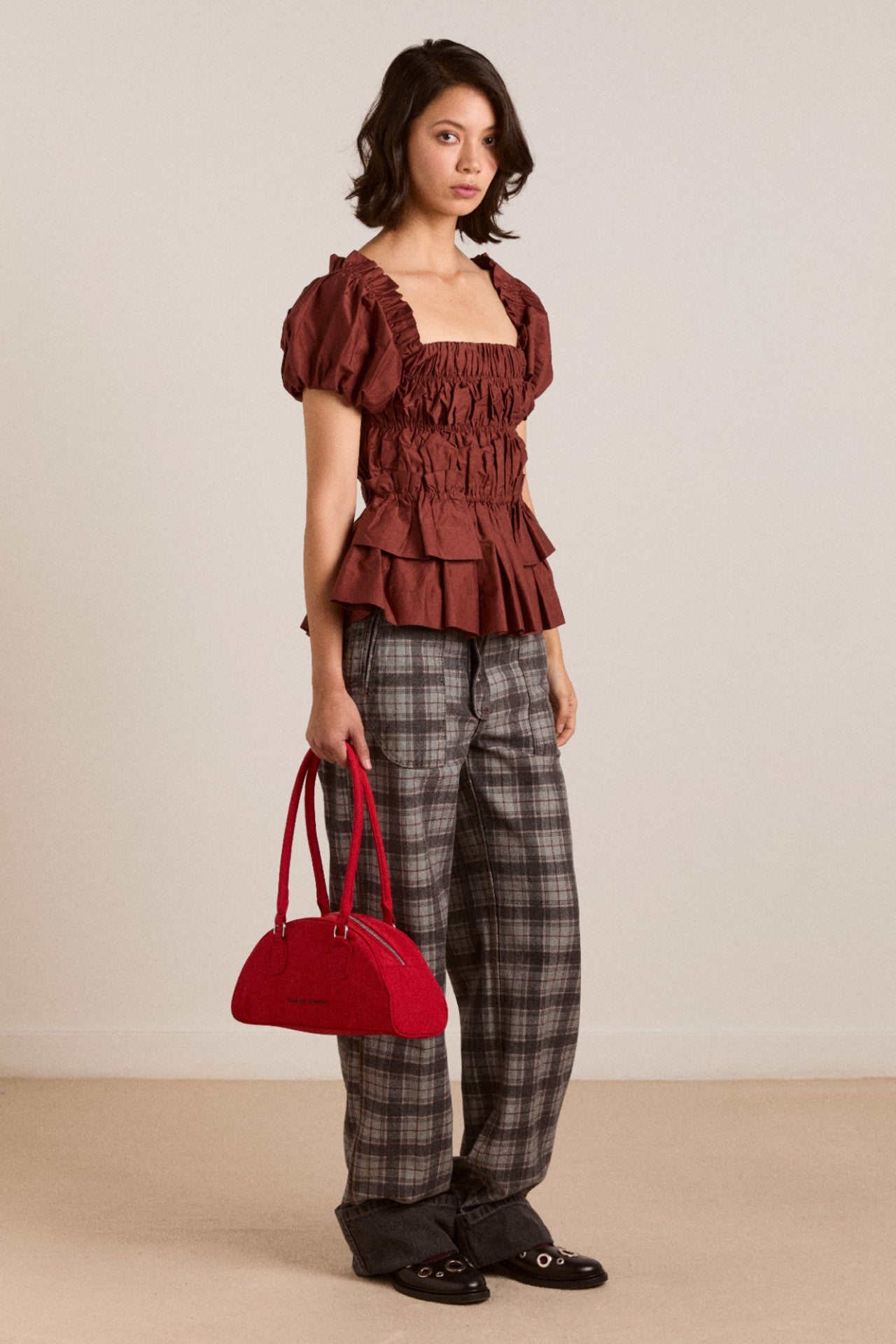 lyza blouse - brick