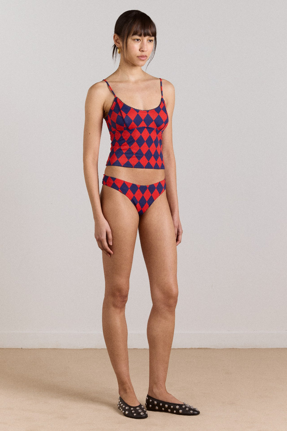 wren bikini bottom - harlequin print