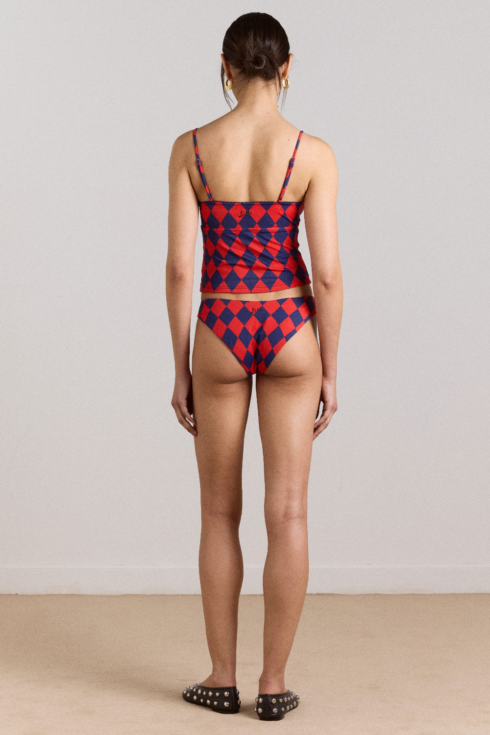 wren bikini bottom - harlequin print